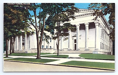 #ad Postcard County Court House Erie Pennsylvania PA $3.80