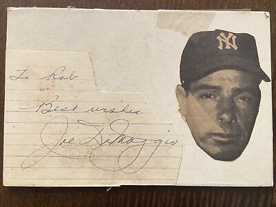 #ad Joe DiMaggio 4x6 personalized autograph 1950s original *MAKE ME AN OFFER* $399.99