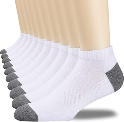 #ad 3 12 Pairs Mens Plain Solid Cotton Sports Ankle Athletic Socks Low Cut Size 9 13 $9.88