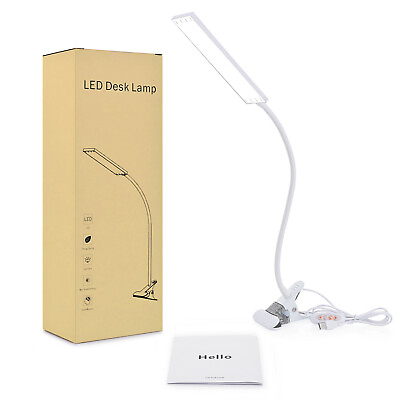 #ad Clip On Desk Dimmable Lamp USB Desk Light Reading Book Lamp Room Table Lamp Gift $13.28