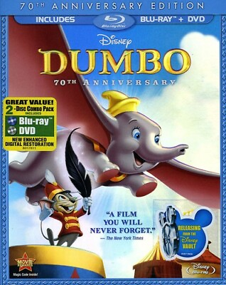 #ad Dumbo Two Disc 70th Anniversary Edition Blu ray $6.25
