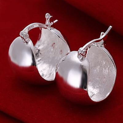 #ad 925 Silver Fashion Charm smooth Beautiful WOMEN HOT Earring jewelry E52 $1.68
