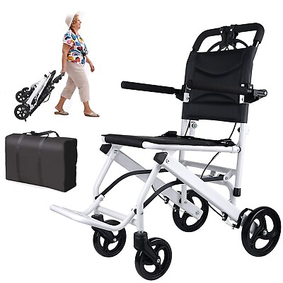 #ad World#x27;s Lightest Only 16lb Transport WheelchairAirplane Travel Fold Wheelchair $179.00