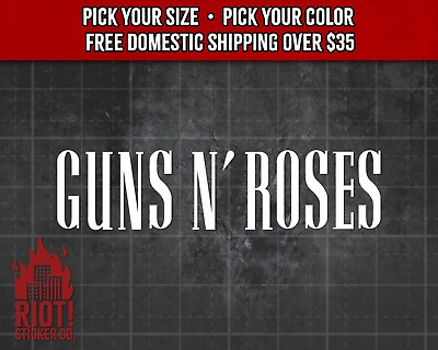 #ad Guns N Roses Decal for Car Band Logo Sticker for Laptop Hard Rock Heavy Metal $13.99