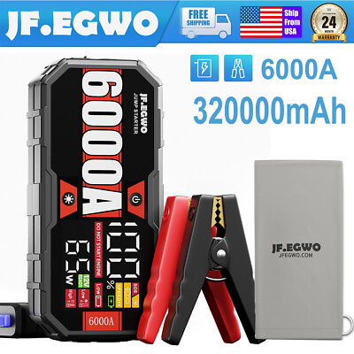 #ad 6000Amp Car Jump Starter Booster Jumper Box Power Bank Battery Charger Durable $129.99