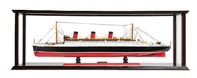 #ad Queen Mary Large with Display Case Wooden Boat Model Replica $999.00