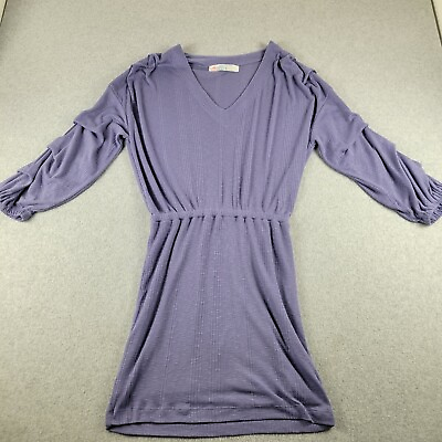 #ad Free People Beach Blouson Dress Womens XS Purple Lavender Draped Sleeves Coastal $18.90