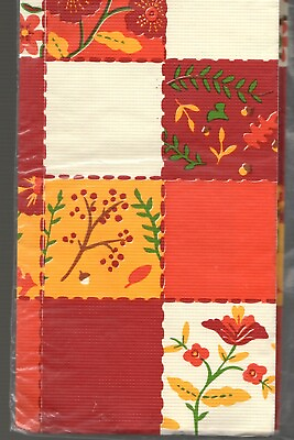 #ad Natures Colors Autumn Tablecover 54quot; x 102quot; Paper Retro Fall Thanksgiving Party $3.95