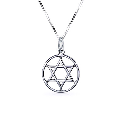 #ad Star of David Pendant 925 Sterling Silver Necklace 18quot; $61.68