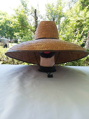 #ad 19 x 20 Fisherman Extra Wide Brim Straw Sun Hat Sombrero de Palma Para Trabaj $29.99