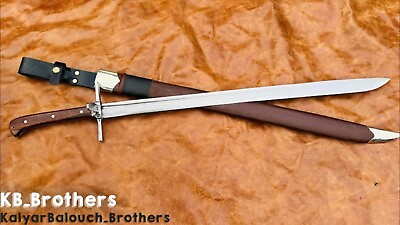 #ad Custom amp; Handmade Carbon Steel Blade Hunting MESSER Historical Sword 34 inches. $114.33