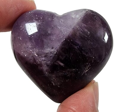 #ad Amethyst Heart Polished Crystal from Brazil 39.3 grams $6.99