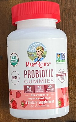 #ad Mary Ruth#x27;s Organic Probiotic GUMMIES 60 Gummies 2 month supply Exp 08 2024 $17.72