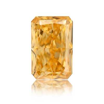 #ad 0.24 Carat Loose Diamond Orange Radiant Cut SI2 Clarity GIA Certified Rare Gift $1092.00