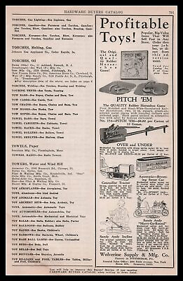 #ad 1928 Wolverine Toys NY Caterpillar Tractor amp; Sandy Andy Merry Go Round Print Ad $14.95