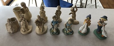 #ad Vintage Coventry Ware Chalkware Lot Of 11 Pieces $99.66