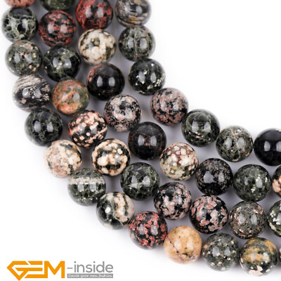 #ad Natural Dark Red Snowflake Obsidian Gemstone Round Beads Jewellery Making 15quot; AU AU $8.81