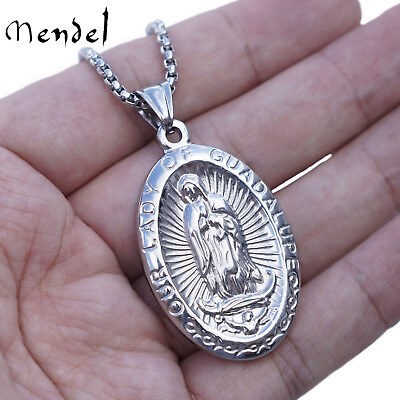 #ad MENDEL Catholic Virgin Mary Our Lady Of Guadalupe Medal Pendant Necklace Chain $10.99