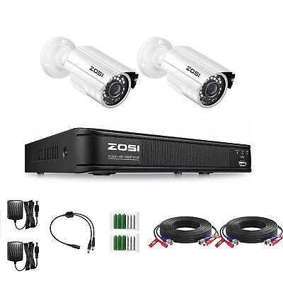 #ad ZOSI 8CH H.265 5mp Lite DVR HD 1080p Home Outdoor CCTV Security Camera System $83.99