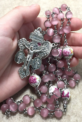 #ad St. Therese Rosary Stainless Steel Wire Unbreakable Rosary handmade $59.99