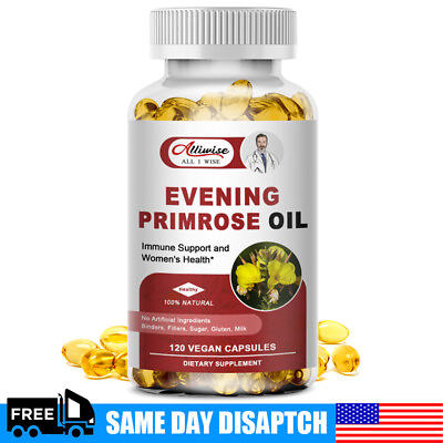 #ad 1300MG Evening Primrose Oil Capsules with GLA Anti AgingWhitening 120 Softgels $13.49