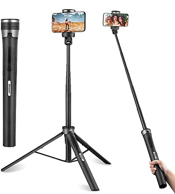 #ad Portable 60quot; Wireless Remote Selfie Stick Tripod Phone Stand For iPhone Samsung $17.99