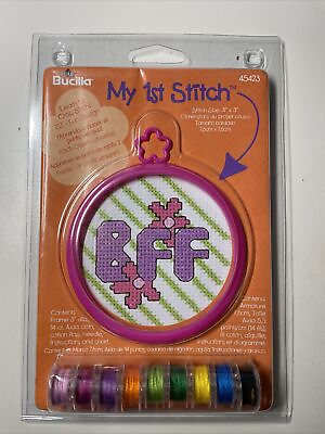 #ad My 1st Stitch Kit BFF Friend Friendship Counted Cross Stitch Kit New $5.95