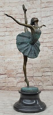 #ad Art Nouveau Bronze Ballet Dancer Statue Hand Made by Miguel Lopez Original $314.65