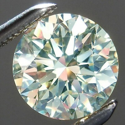 #ad Loose Moissanite 7.79 MM GH Color Light Yellow Round Cut Use For Jewelry $4.70
