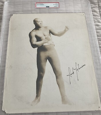 #ad 1910 Jack Johnson PSA Authentic Type lll Photo Classic Pose As Champion $795.00