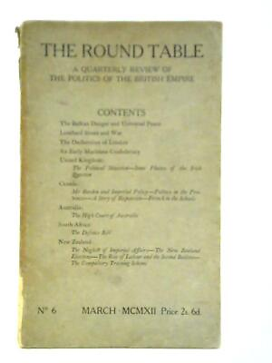 #ad The Round Table No. 6. 1912 ID:72616 $20.18