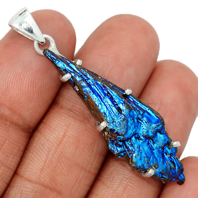 #ad Treated Rainbow Aura Kyanite 925 Sterling Silver Pendant Jewelry CP40017 $20.99