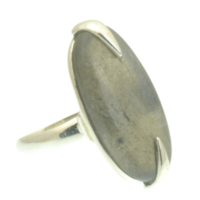 #ad Natural Labradorite Genuine 925 Sterling Silver Ring Jewelry K490 B $16.00