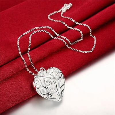 #ad Heart Pendant Silver $5.99