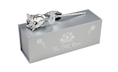 #ad 100% Real Rose Dipped in Silver Mother#x27;s Day 25th Wedding Anniversary Grad... $138.39