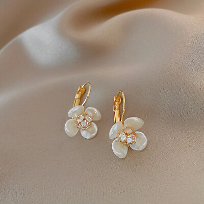 #ad Crystal Flower Dangle Drop Earrings for WomenElegant Flower EarringsGifts $11.99