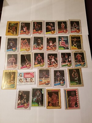 #ad Vintage TOPPS Basketball 27 Card Lot Late 70#x27;s Early 80#x27;S DRJ Phil Ford Cowen $50.00