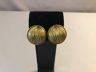 #ad MIRIAM HASKELL BEAUTIFUL Russian Gold Plated Screw Back Clip EARRINGS 1974 $480.00