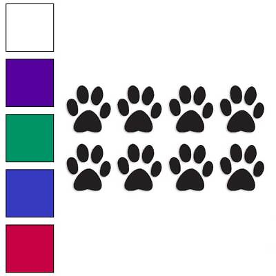 #ad Eight Dog Paw Prints Vinyl Decal Sticker Multiple Colors amp; Sizes #216 $4.95