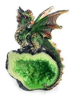 #ad Ain’t It Nice Dragon Statue Rock Faux Geode Cavern Sparkling Medieval Collect... $28.83