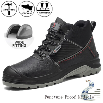 #ad Waterproof Work Boots Mens Safety Shoes Steel Toe Botas De Trabajo Para Hombre $45.07