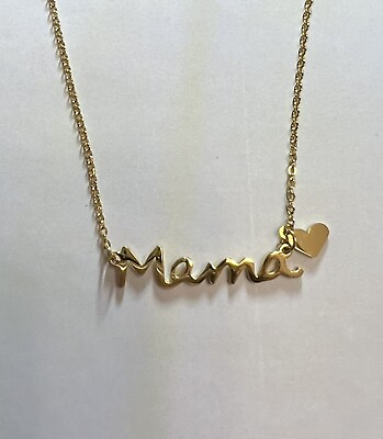 #ad mum necklace 14K gold plated mama necklace silver mum heart necklace $35.00