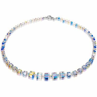 #ad Charm Women Square Transparent Crystal Necklace Clavicle Choker Wedding Jewelry $2.46