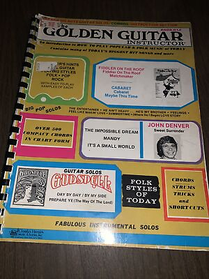#ad Vtg The Golden Guitar Instructor Book One How To Play Today#x27;s Biggest Hits $6.00