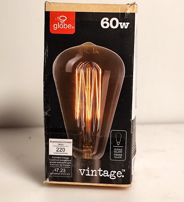 #ad Globe Electric Dimmable Cage Filament Vintage Edison 60W 220 Lumens Light Bulb $11.20