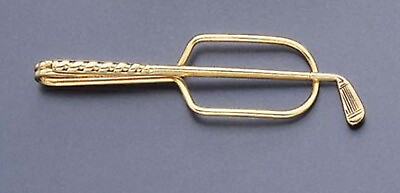 #ad Art Dco 18K Yellow Gold Plated Tie Clip For Men#x27;s 925 Sterling Silver Jewelry $102.35