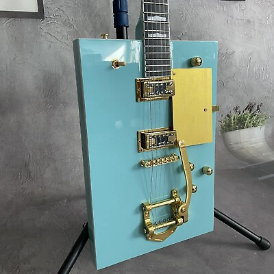 #ad Special Shape Blue 6 Strings Standard Electric Guitar Maple Neck Jazz Bridge $333.01