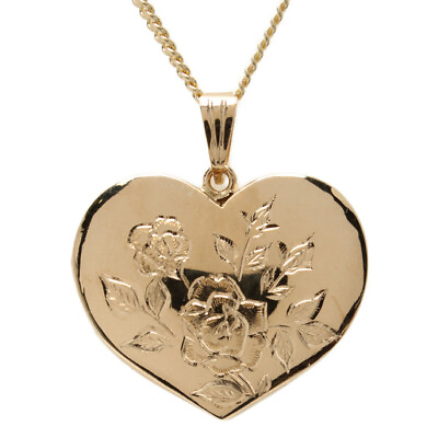 #ad 18K Heart Motif Nitro Women#x27;s Locket Pendant Necklace $1583.01