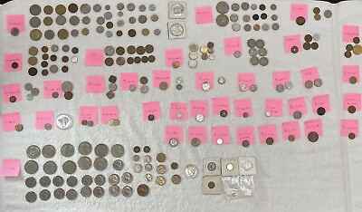 #ad 150 Plus Coin Collection 42 Countries USA Silver $400.00