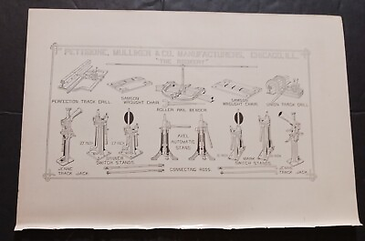 #ad 1891 print ad PETTIBONE MULLIKEN amp; COMPANY Chicago Ill The Rockery railroad jack $11.95